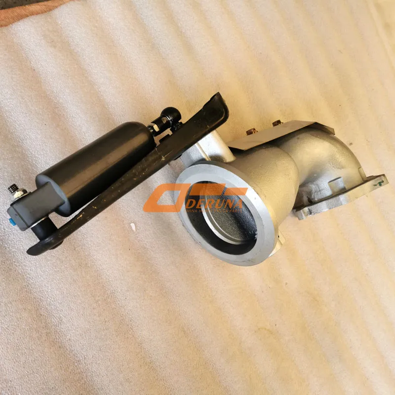 202V15201-6178 Exhaust Curved Pipe-With Butterfly Brake Valve