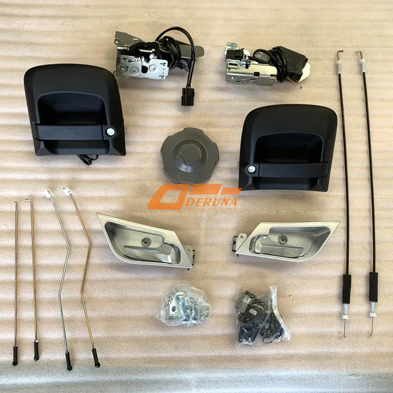 812W97100-6185 Car Door Lock (Wide-Body) + Ignition Lock Core + Fuel Tank Cover (Dual Fuel Tank)