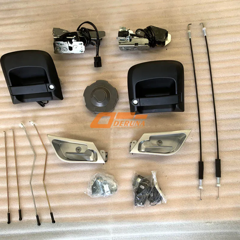 812W97100-6185 Car Door Lock (Wide-Body) + Ignition Lock Core + Fuel Tank Cover (Dual Fuel Tank)