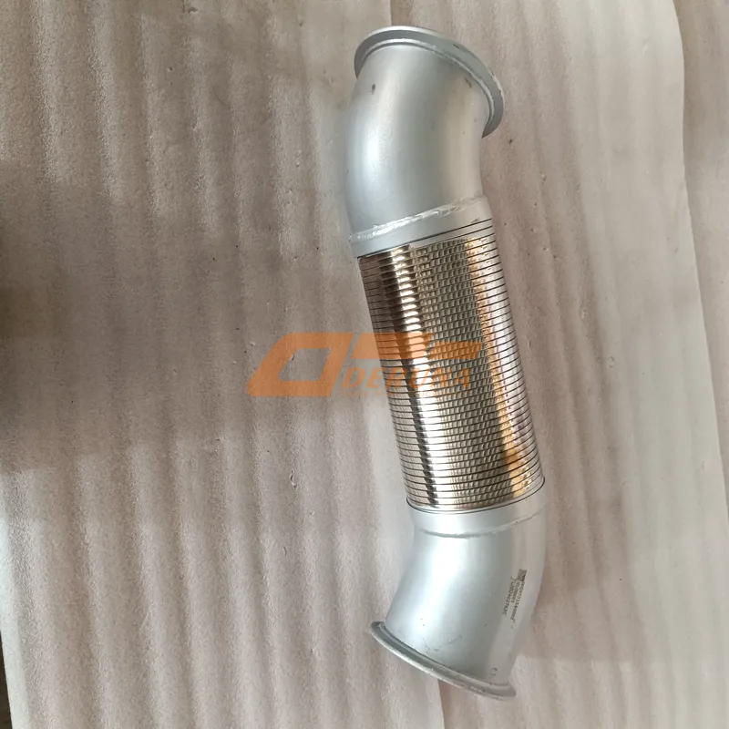 WG9731540002 Muffler Long Curved Corrugation With Elbow 8X4