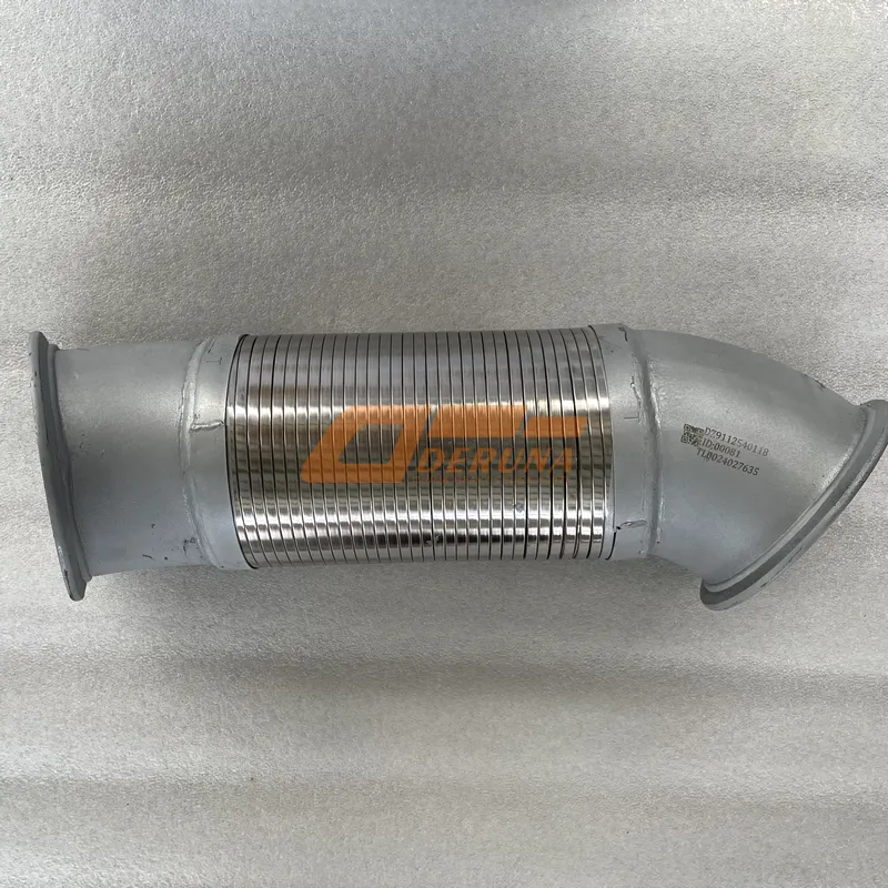 DZ9112540118 Exhaust Corrugated D=120 L=460 With Elbow (Under Clamp)