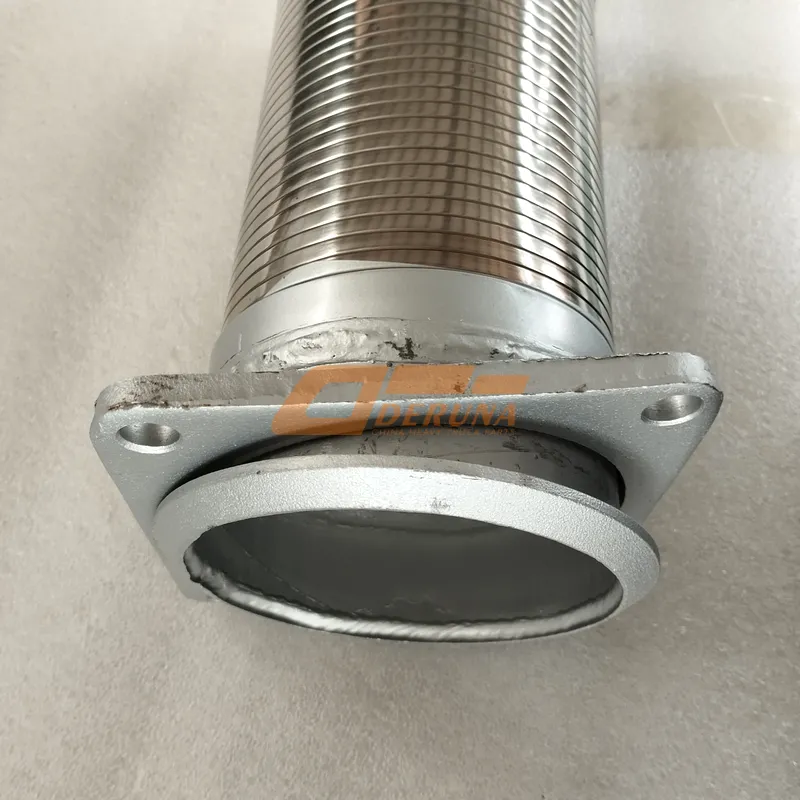 DZ9214540221 Exhaust Bellows D=120 L=270 With Mesh (Square Flange)