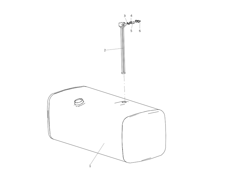 Sitrak 600L Left-Mounted Aluminum Alloy Fuel Tank (675x620 Section/Heated Suction And Return Oil)