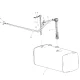 Sitrak 600l(440l+160l) Right-Mounted Double-Chamber Aluminum Alloy Fuel Tank(675x620 Section/Heated Suction And Return Oil)(Tank Heating/Cold Zone Package)