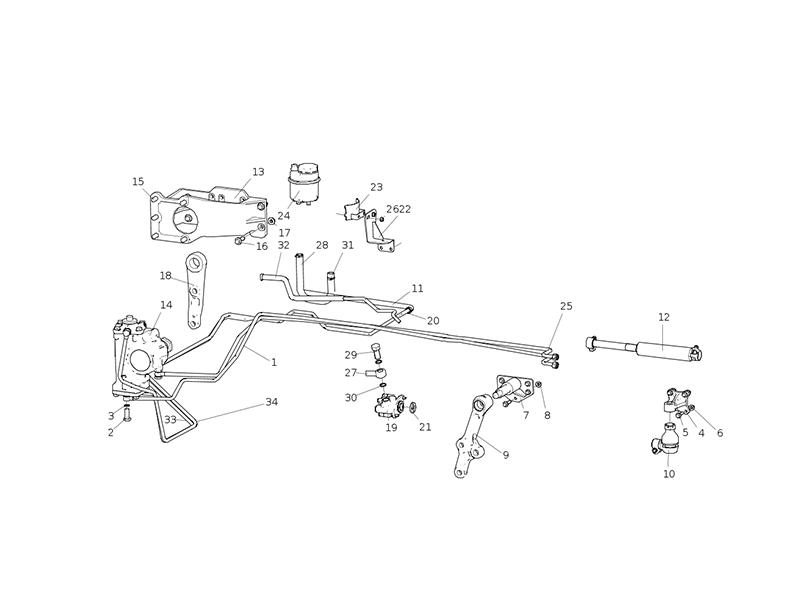 Sitrak Steering (C5h Double Front Axle/H153 Large Cornering/Front 965 Rear 850/Bending Area One Axle/300 Frame/Long Cab/Large Drop Rocker Arm)