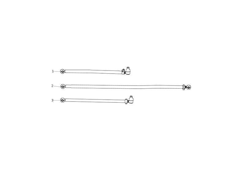 Sitrak Steering Tie Rod (C5h Dual Front Axle, H153 Large Turning Angle 45°/35°, Wheelbase 1800, Transition Swing Arm 881, 12r20 Tires Not Applicable)