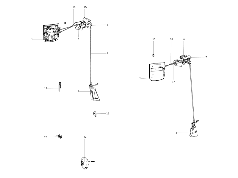 Sitrak Door Lock + Ignition Lock Cylinder + Fuel Tank Cover (Wuhan Jiat)