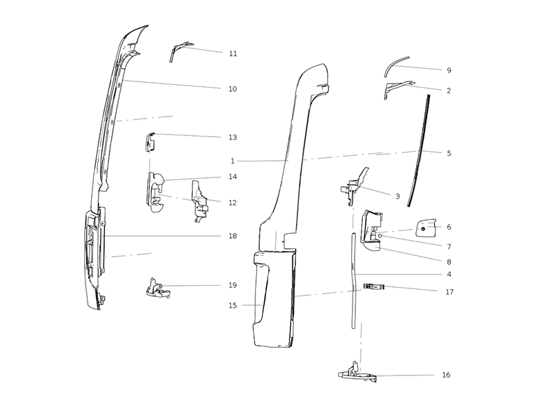 Sitrak N/F Cab A-Pillar Trim Plate