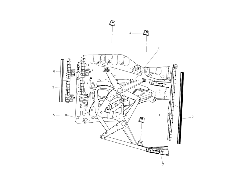 Sitrak Right Door Power Glass Lifter (Symmetrical With Left Piece)
