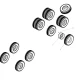 Sitrak Wheels And Tires (315/80r22.5-18pr/Longitudinal Tread/All Wheel Position/Lightweight 22.5×9.00/10 Holes/φ335/Plastic Extensions/8x4)
