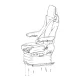 Sitrak C7 Dual Locking Air Suspension Left Seat Assembly (W/ Alarm Function Seat Belt, Armrest)