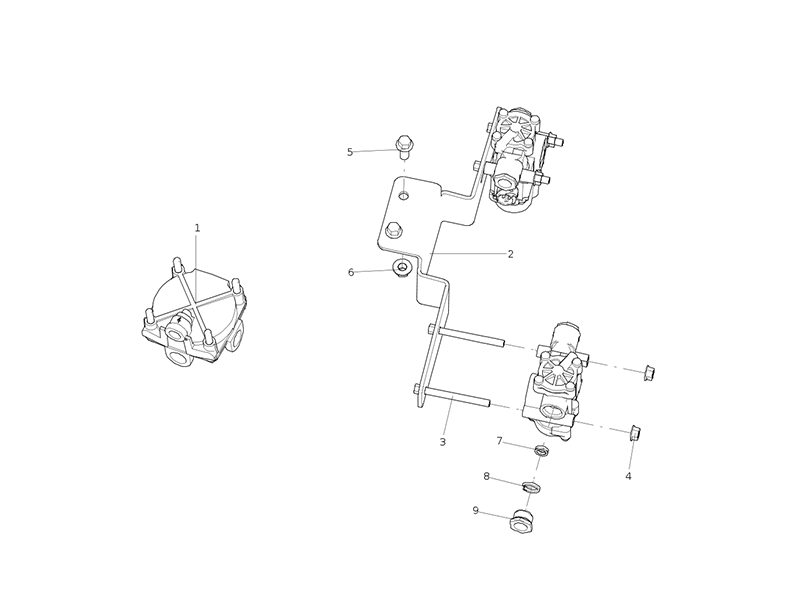 Sitrak Dual Front Axle Abs Drum Brakes (Pickup Port V203/With Gb7258 Test Connector)
