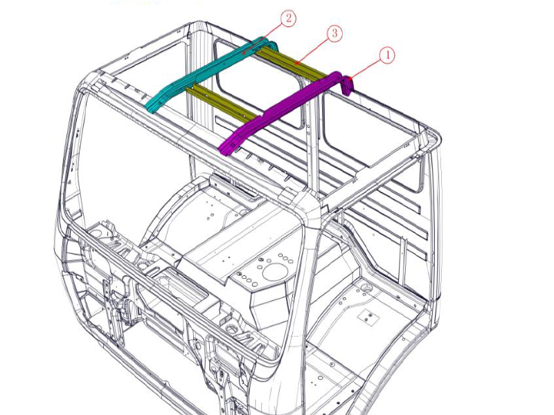 Beiben Complete Header Beam Assembly