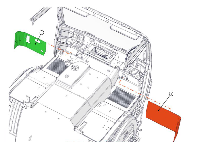 Beiben Front Enclosure Interior