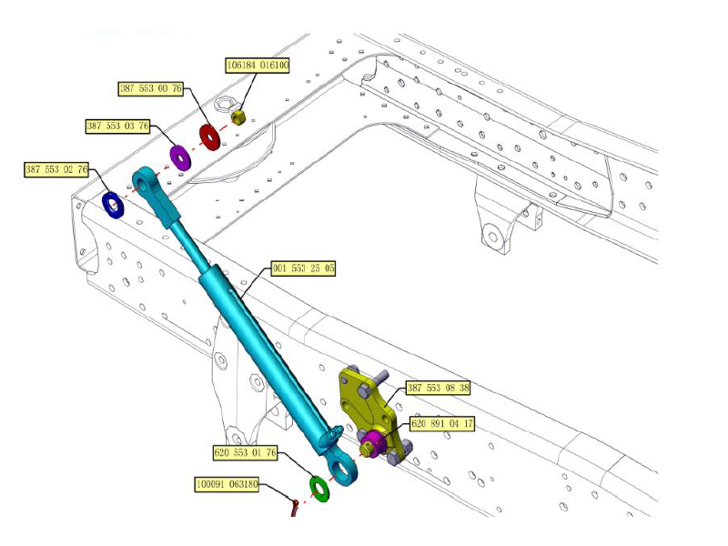 Beiben Hydraulic Cylinder, Hydraulic Cylinder Support