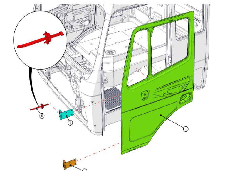 Beiben Left Door Body