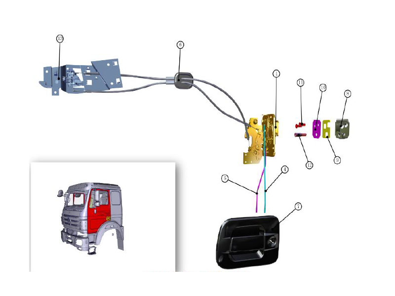 Beiben Left Door Locking System