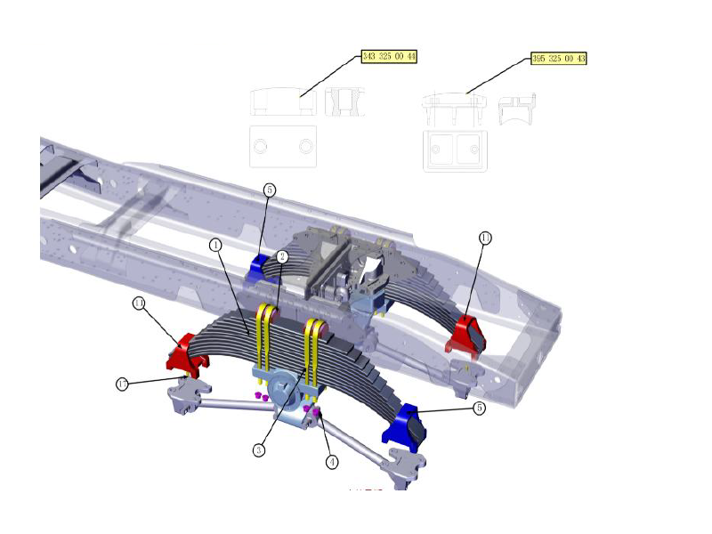 Beiben Module For Connecting Leaf Springs To Balanced