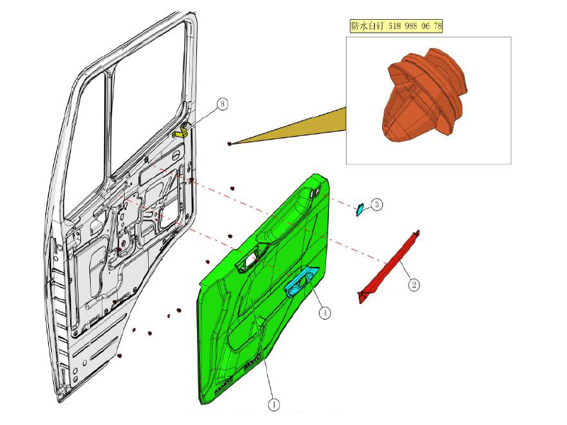 Beiben Right Door Interior