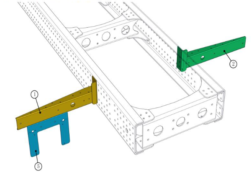 Beiben Tail Light Bracket And Rear Wheel Wing