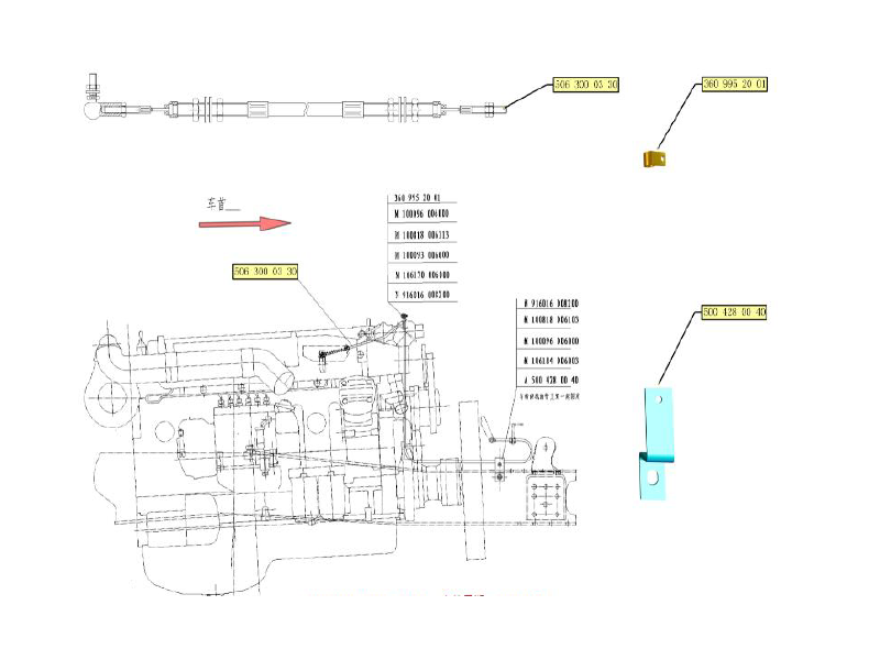 Beiben Throttle Cable Assembly Module