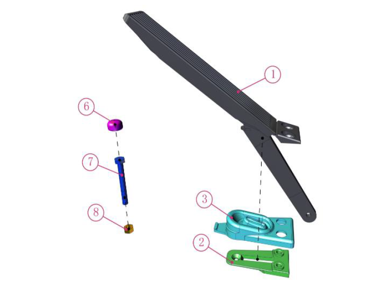 Beiben Throttle Pedal Assembly Module