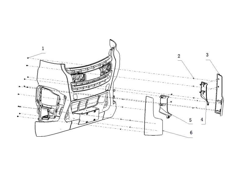 Shacman X6000 Bumper System