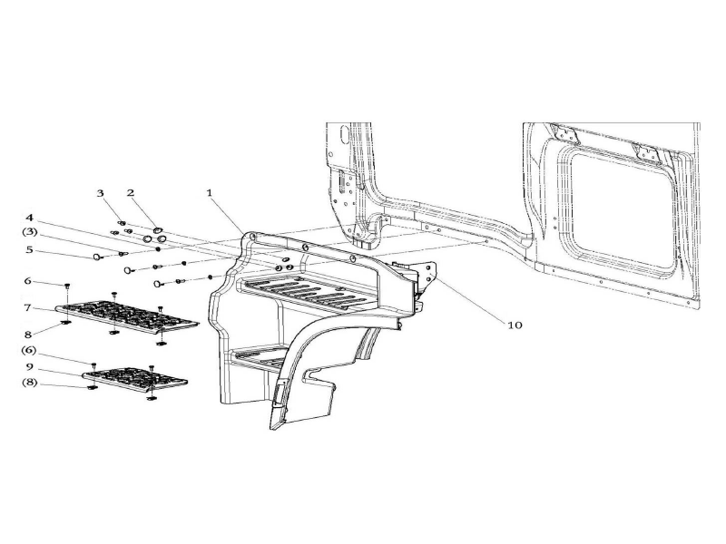 Shacman X6000 Cabin Step Assy_lh