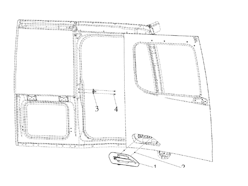 Shacman X6000 Right Door Lock System