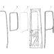 Shacman X6000 Right Door Window Sealing,Second Sealing,Window Glass.