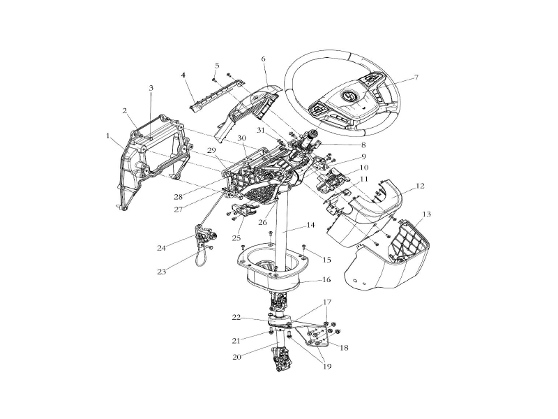 Shacman X6000 Steering Control Mechanism