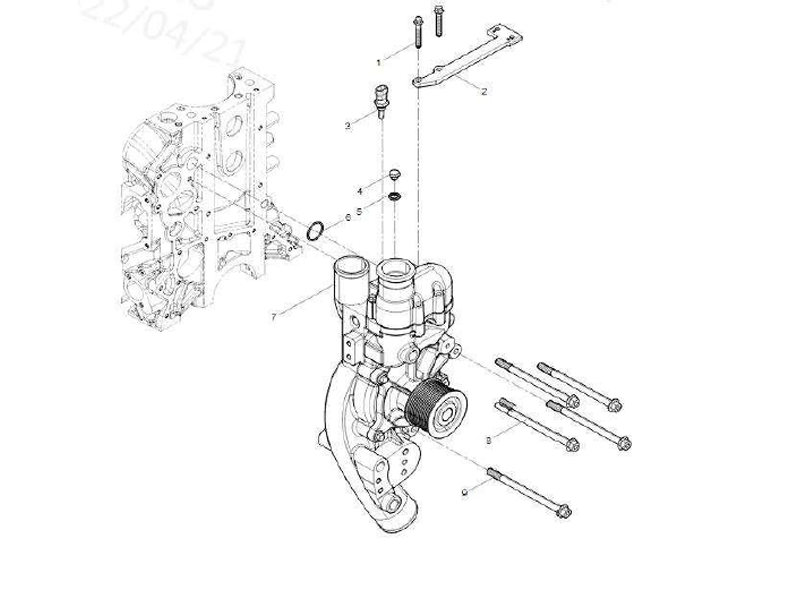 FAW Engine Aseembly-Water Pump Group