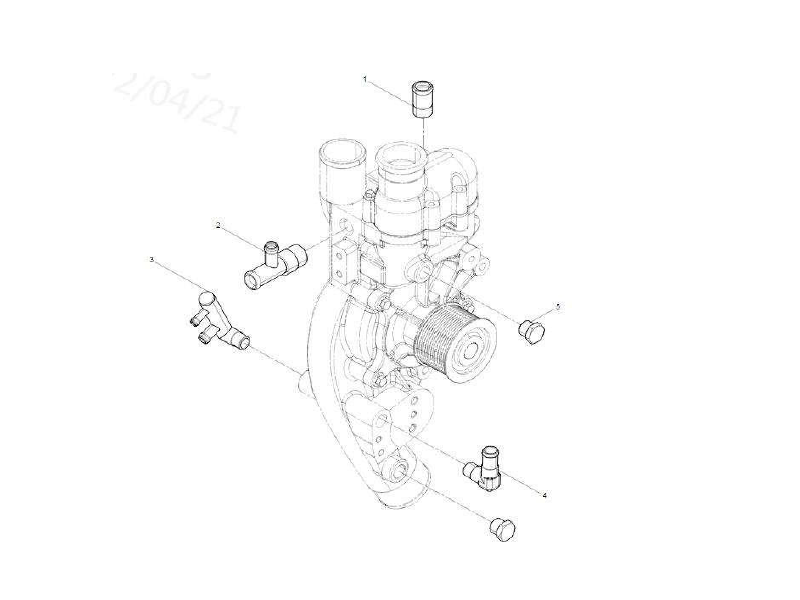 FAW Engine Aseembly-Water Pump Inlet Pipe Joint Group
