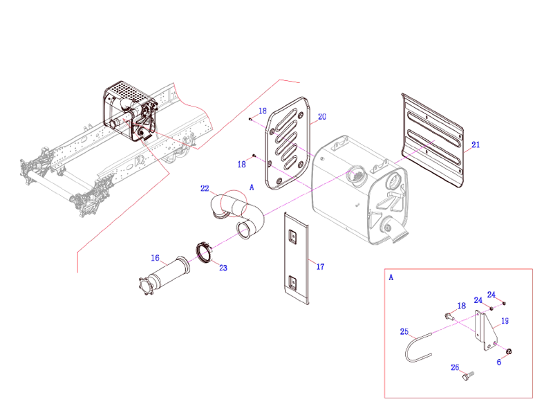 FAW Exhaust And Tail Gas Treatment System Module