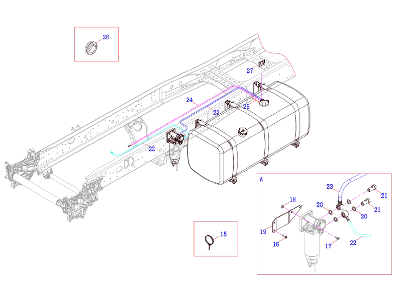 FAW Fuel Tank And Pipeline Module Assy
