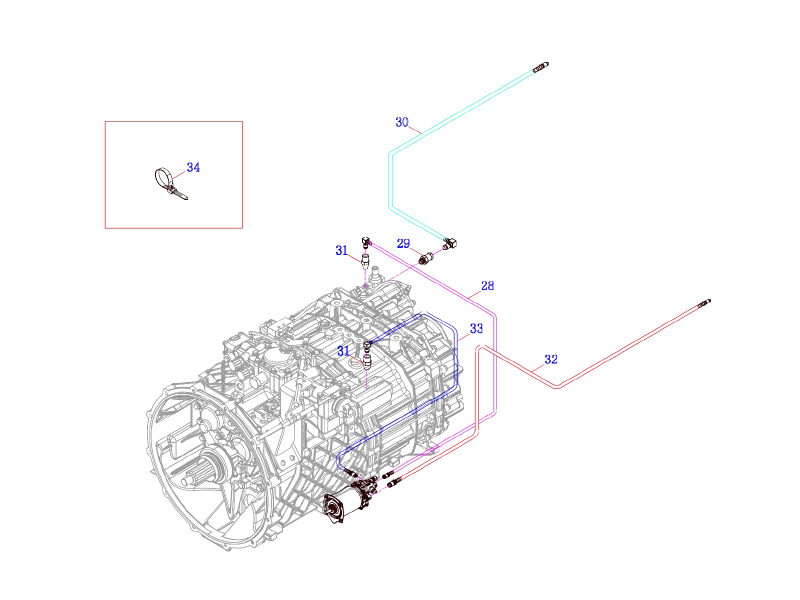 FAW Gearshift Control Mechanism Logic Assembly