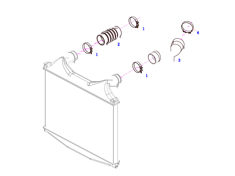 FAW Intercooler Pipeline And Bracket Module