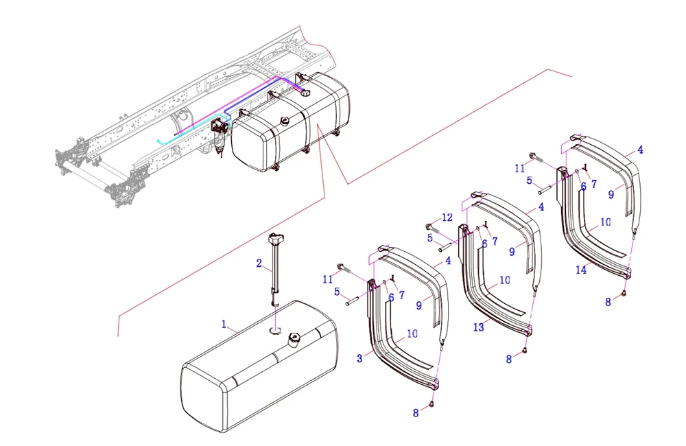 Fuel Tank And Pipeline Module Assy