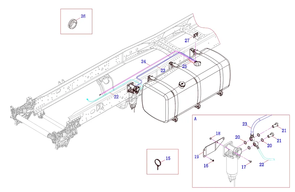 FAW Truck Fuel Supply System- Fuel Tank And Pipeline Module Assy
