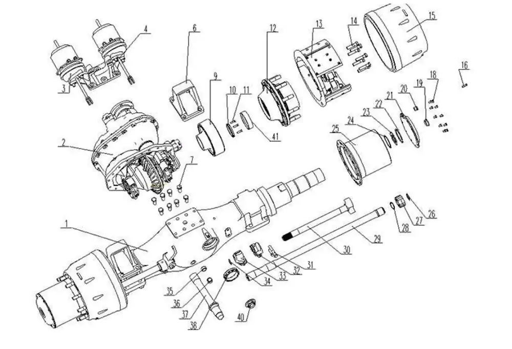 FAW Truck Middle Axle-Intermediate Axle Housing Assembly
