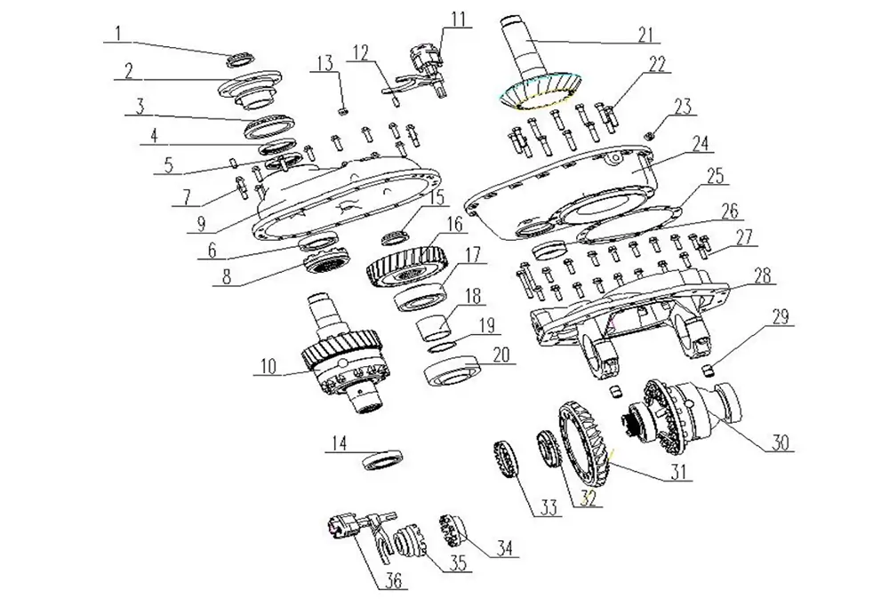 FAW Truck Middle Axle- main reduction