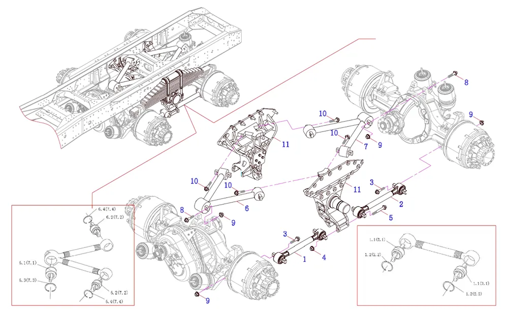 FAW Truck Suspension-Rear Balance Suspension Module