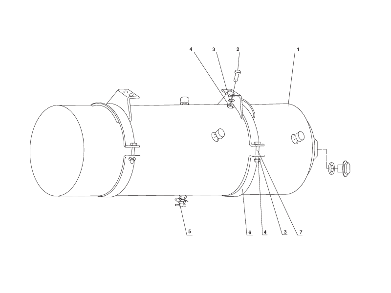SHANTUI SL60W Wheel Loader -Air Cylinder Assembly
