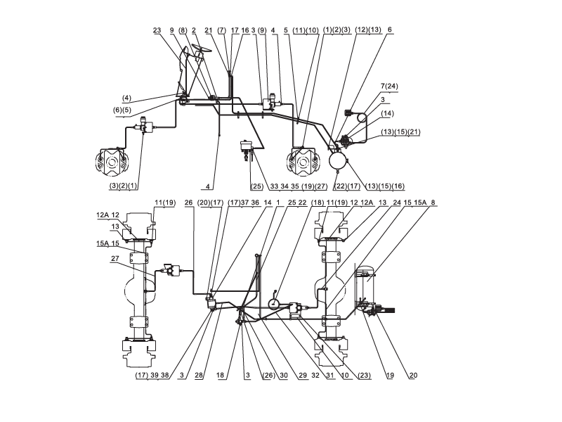 SHANTUI SL60W Wheel Loader -Brake System For Whole Machine (Match Weichai Styer Engine)