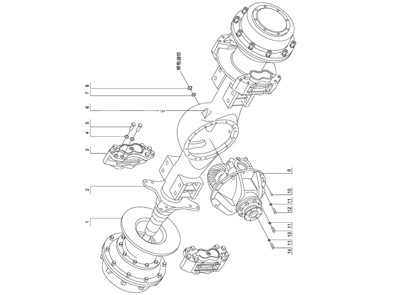 SHANTUI SL60W Wheel Loader -Drive Axle Assembly (Feicheng Jincheng)