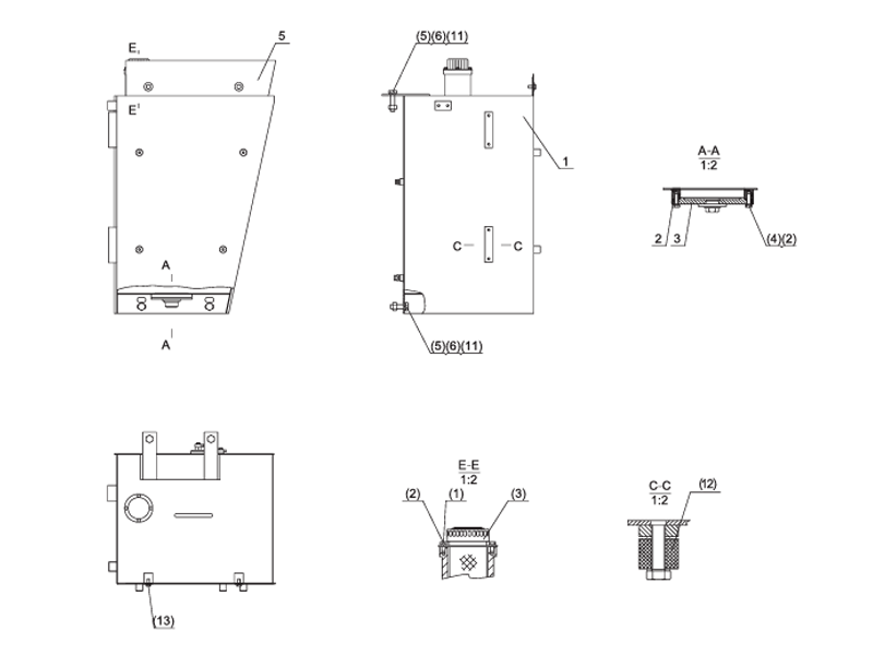 SHANTUI SL60W Wheel Loader - Fuel Tank Assembly
