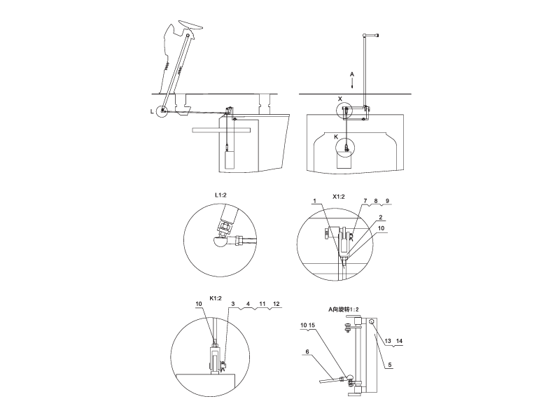 SHANTUI SL60W Wheel Loader -Gearshift Control Assembly