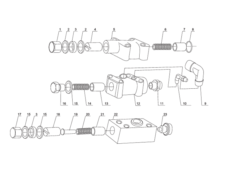 SHANTUI SL60W Wheel Loader -Pressure Valve、Outlet Pressure Valve、Relief Valve