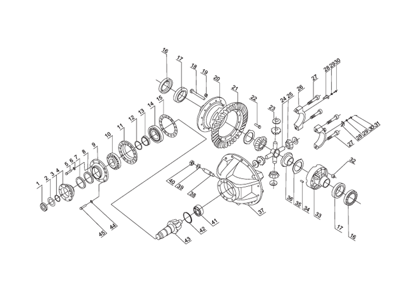 SHANTUI SL60W Wheel Loader -The Main Transmission Assembly (Feicheng Jincheng)