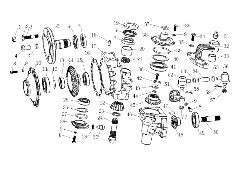 Dongfeng Front Wheel Drive Axle ( Left Side-Slowdown )